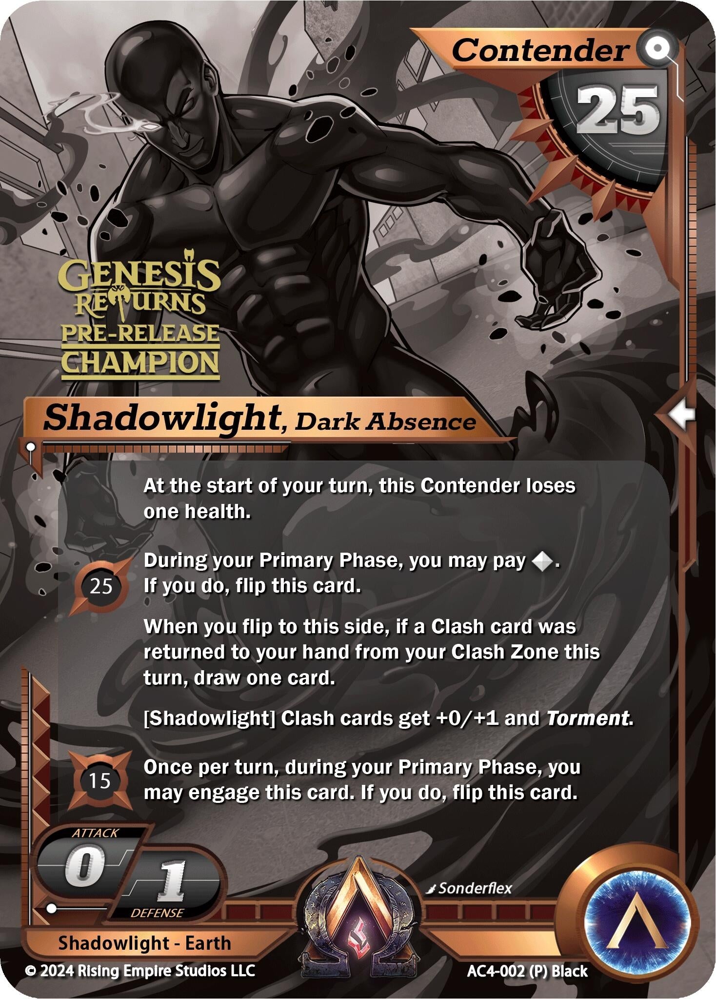 Image for Shadowlight, Dark Absence (Pre-Release Champion) (AC4-002) (Genesis Returns) - Alpha Clash
