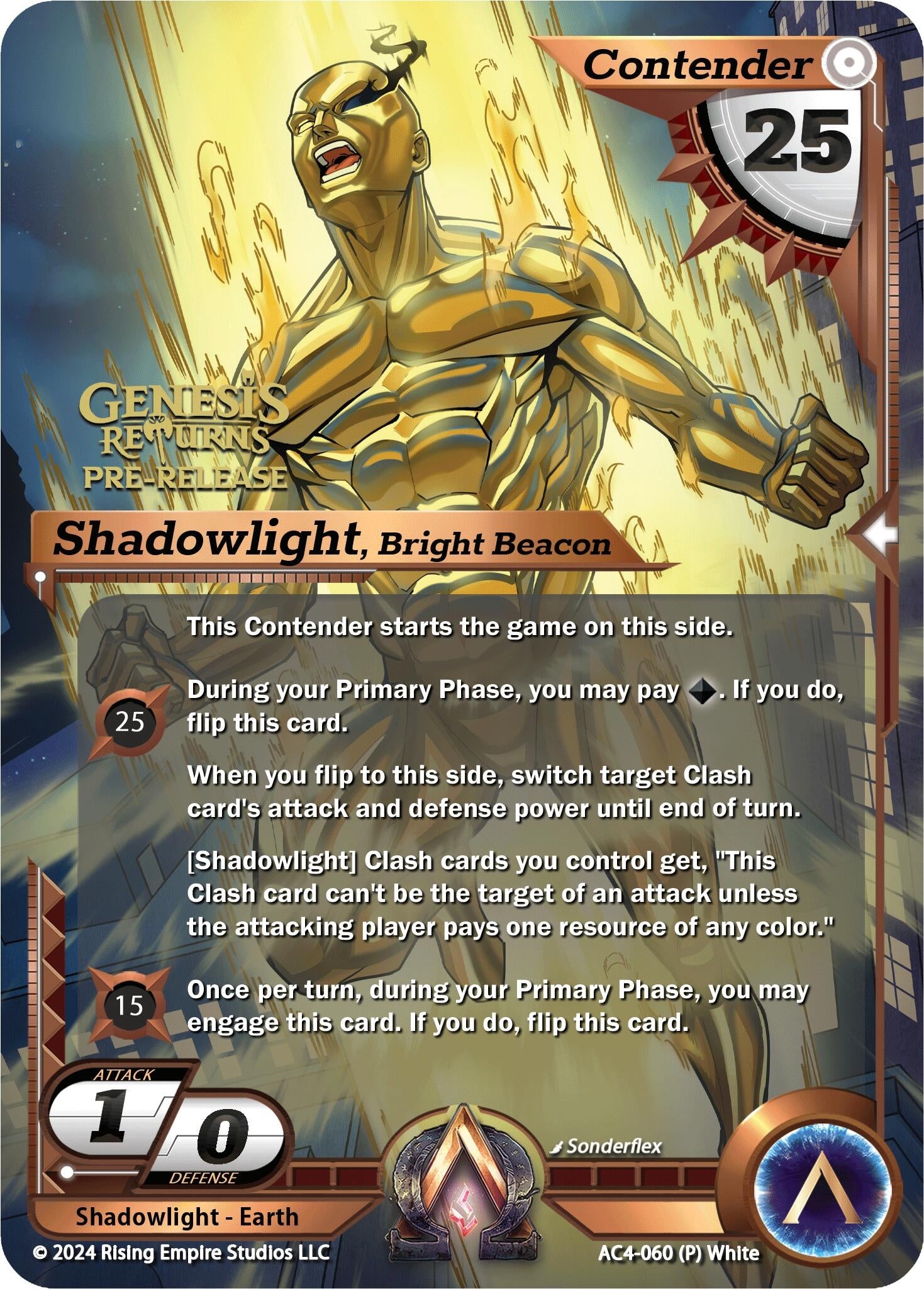 Image for Shadowlight, Bright Beacon (Pre-Release) (AC4-060) (Genesis Returns) - Alpha Clash