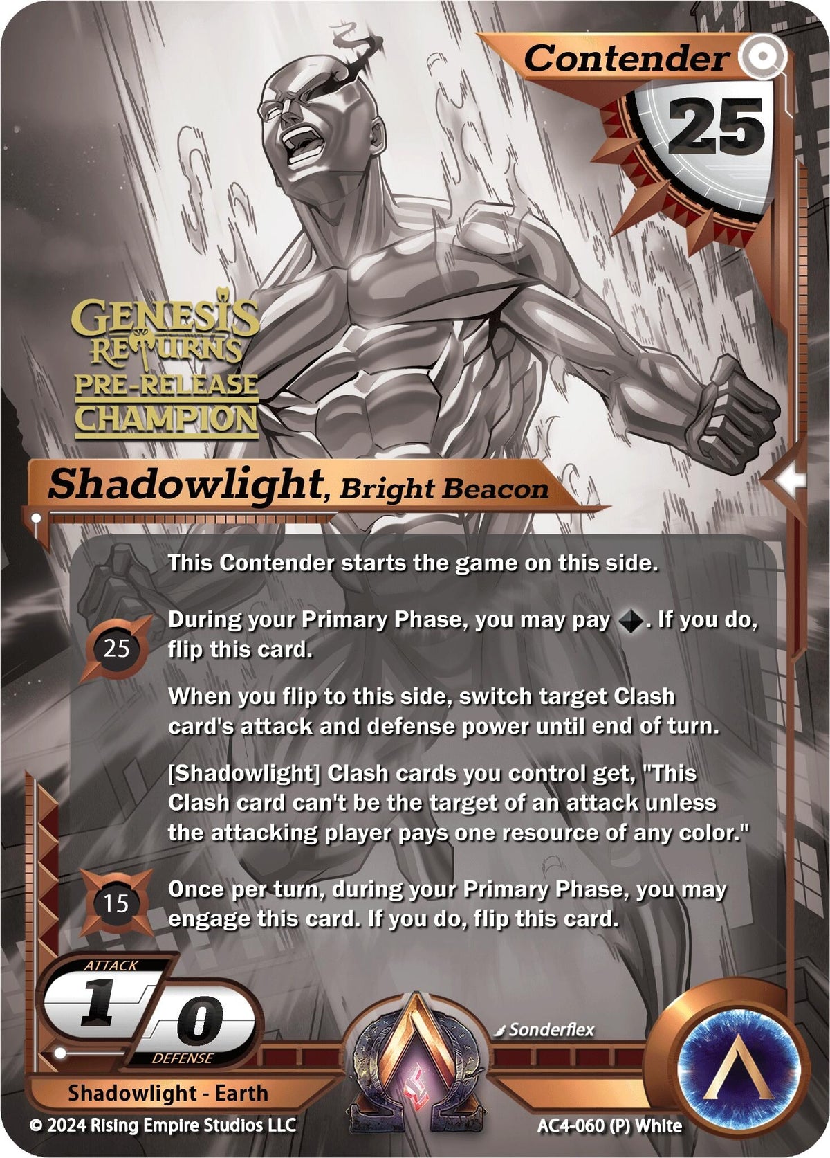 Image for Shadowlight, Bright Beacon (Pre-Release Champion) (AC4-060) (Genesis Returns) - Alpha Clash