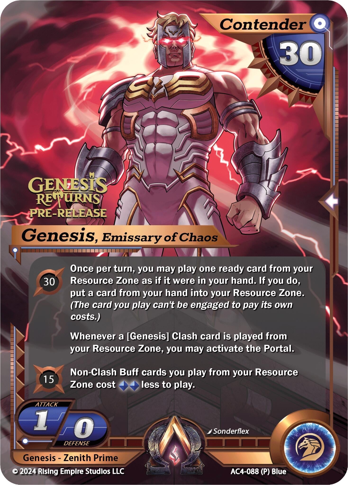 Image for Genesis, Emissary of Chaos (Pre-Release) (AC4-088) (Genesis Returns) - Alpha Clash