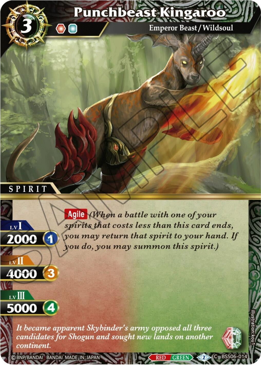 Image for Punchbeast Kingaroo (BSS06-014) (Generational Link) - Battle Spirits Saga