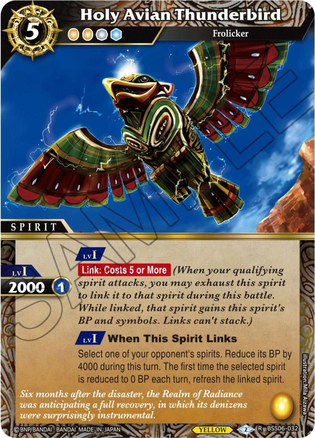 Image for Holy Avian Thunderbird (BSS06-032) (Generational Link) - Battle Spirits Saga