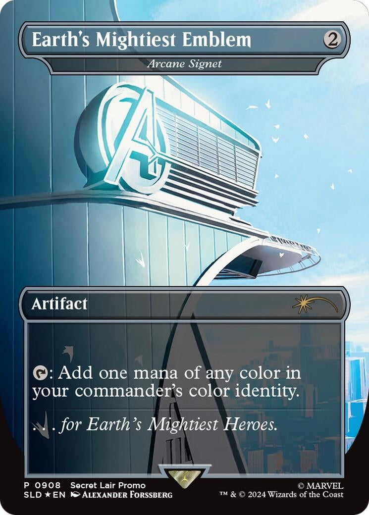 Image for Earth's Mightiest Emblem - Arcane Signet (Rainbow Foil) (908) (Secret Lair Drop Series) - Magic: The Gathering