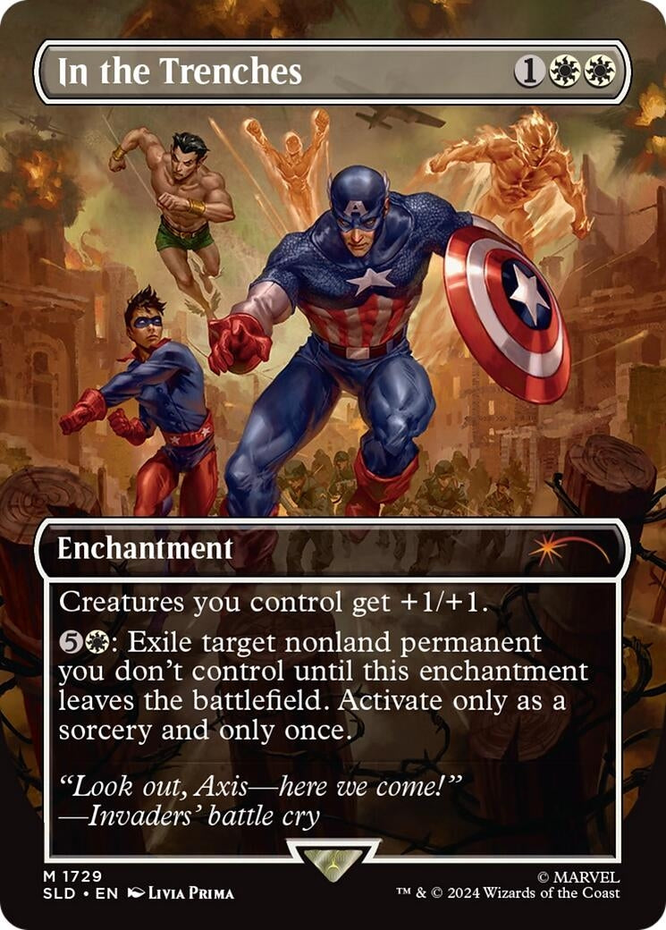 Image for In the Trenches (Rainbow Foil) (1729) (Secret Lair Drop Series) - Magic: The Gathering