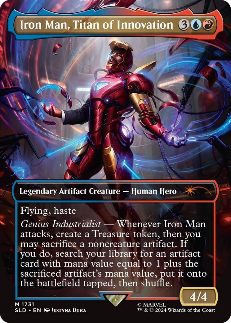 Image for Iron Man, Titan of Innovation (Rainbow Foil) (1731) (Secret Lair Drop Series) - Magic: The Gathering