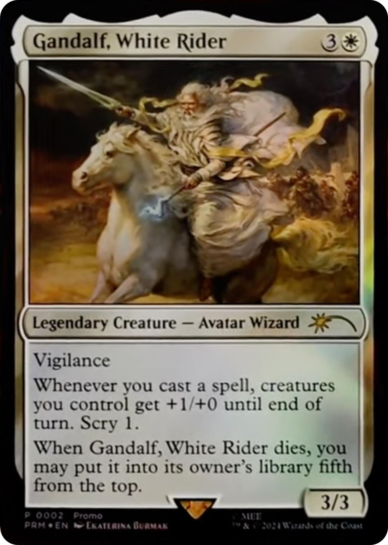 Image for Gandalf, White Rider (2) (Unique and Miscellaneous Promos) - Magic: The Gathering