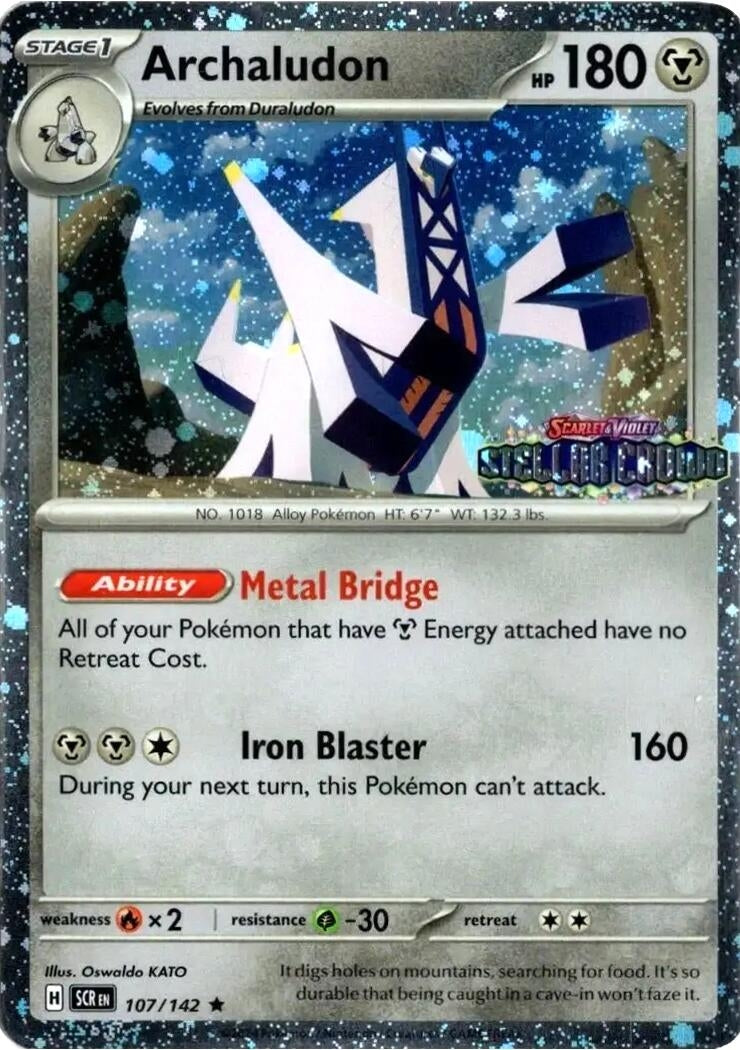 Archaludon - 107/142 (Stellar Crown Stamp) (107/142) (MCAP)