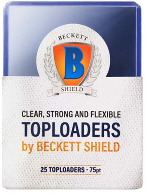 Image for Beckett Shield Standard Size Card 75PT Toploader (25 Pack) - Card Sleeves