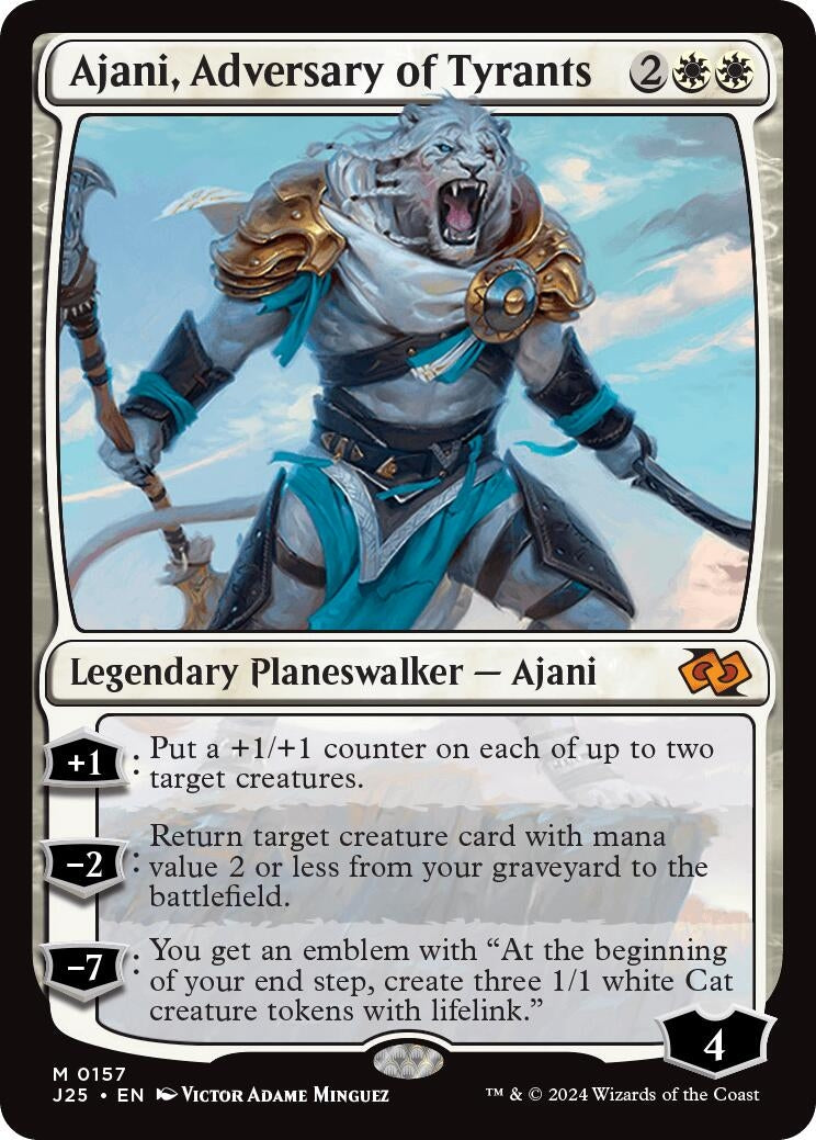 Image for Ajani, Adversary of Tyrants (157) (Foundations Jumpstart) - Magic: The Gathering