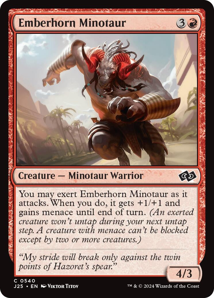 Image for Emberhorn Minotaur (540) (Foundations Jumpstart) - Magic: The Gathering