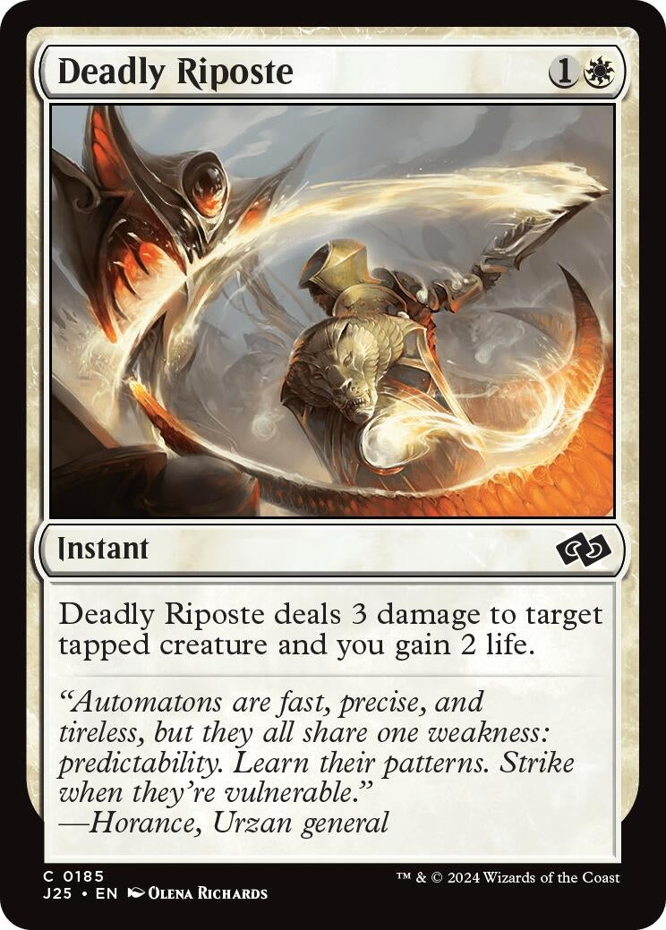 Image for Deadly Riposte (185) (Foundations Jumpstart) - Magic: The Gathering