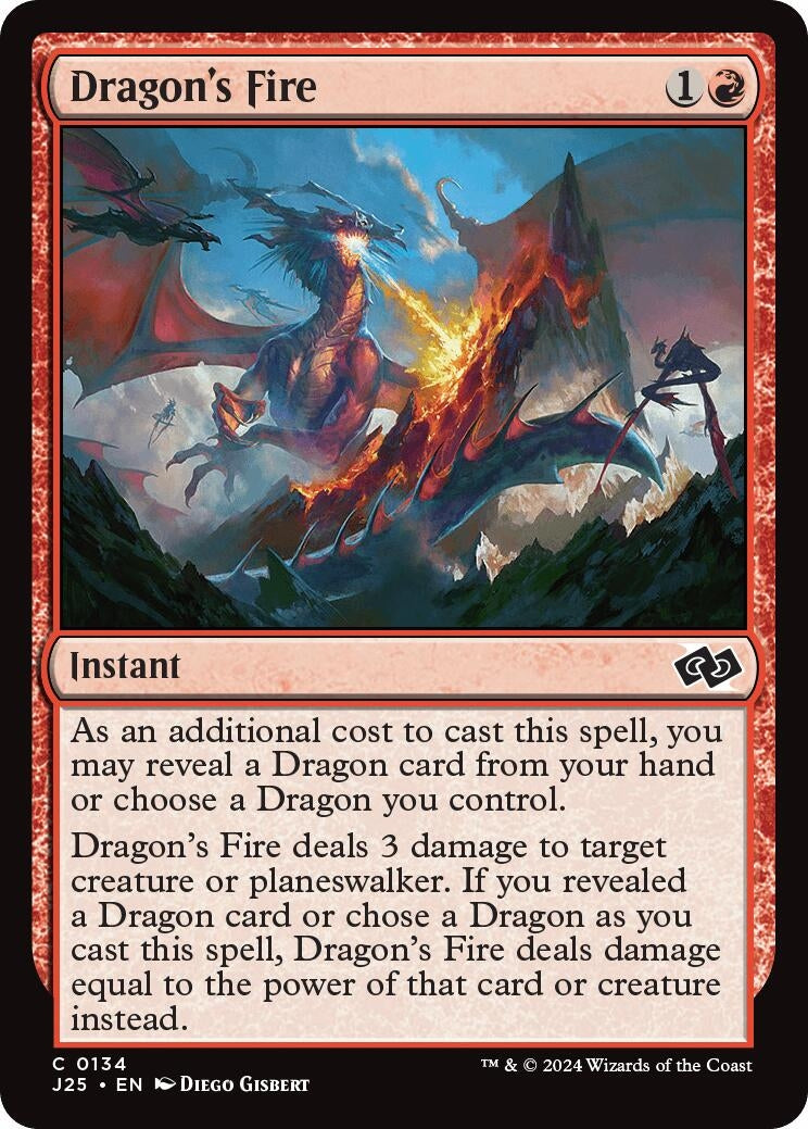 Image for Dragon's Fire (134) (Foundations Jumpstart) - Magic: The Gathering