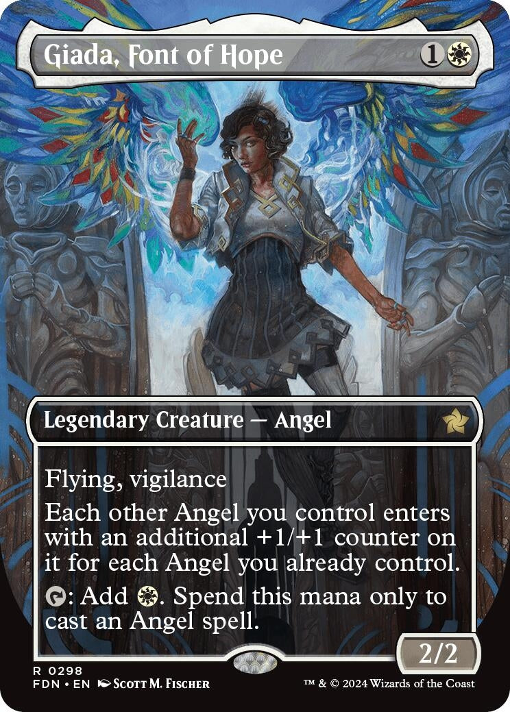 Image for Giada, Font of Hope (Borderless) (298) (Foundations) - Magic: The Gathering