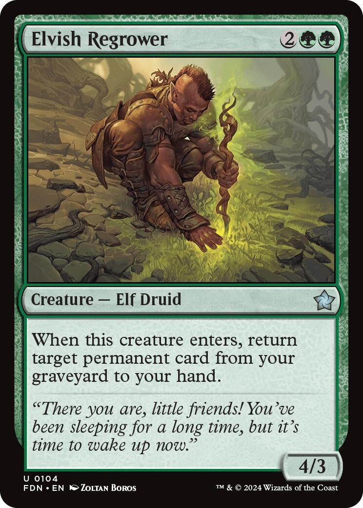 Image for Elvish Regrower (104) (Foundations) - Magic: The Gathering