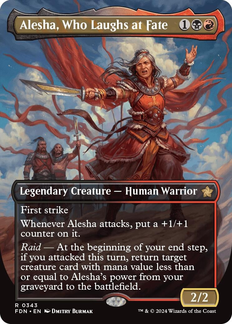 Image for Alesha, Who Laughs at Fate (Borderless) (343) (Foundations) - Magic: The Gathering