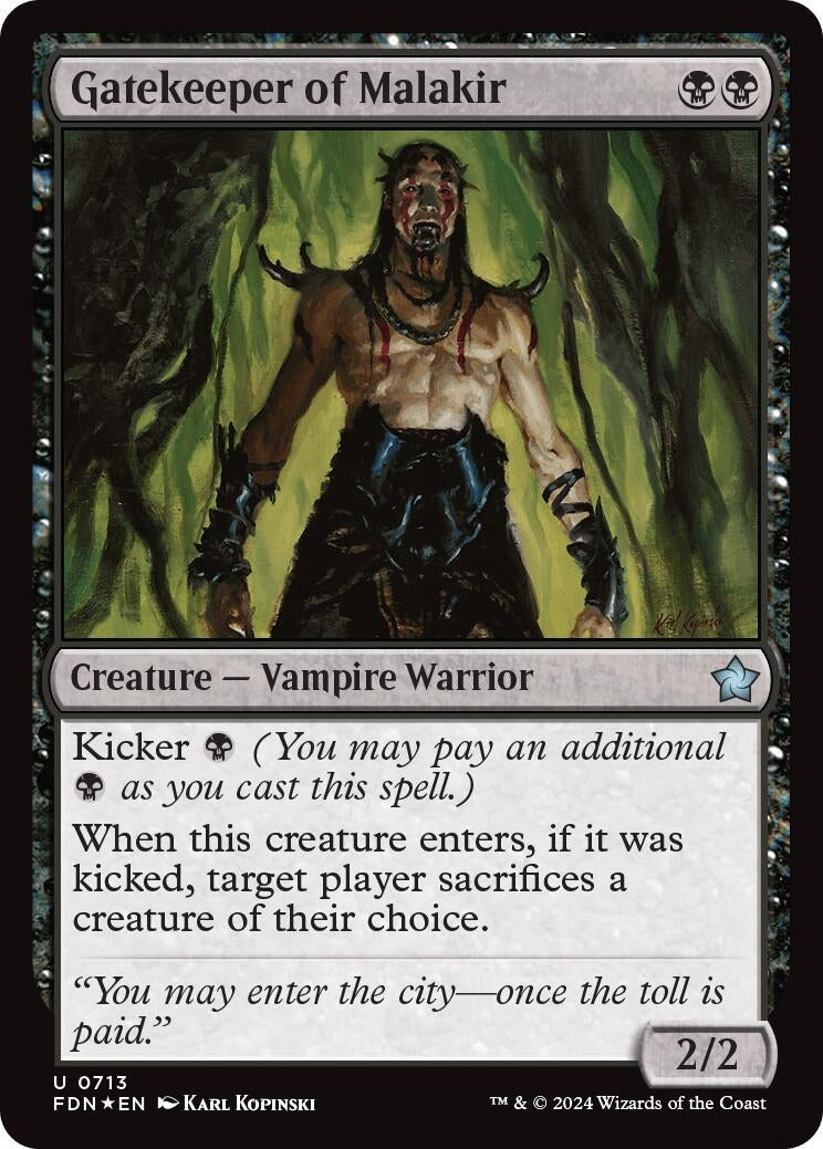 Image for Gatekeeper of Malakir (713) (Foundations) - Magic: The Gathering