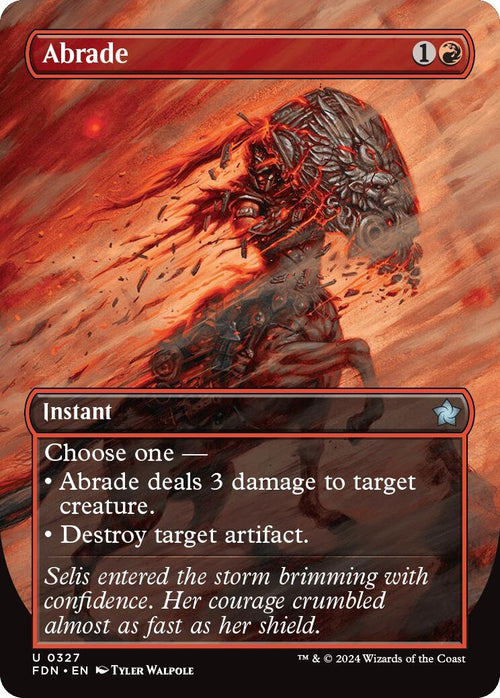 Image for Abrade (Borderless) (327) (Foundations) - Magic: The Gathering