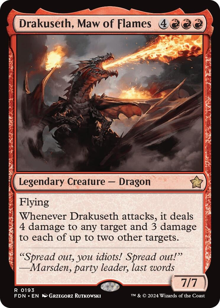 Image for Drakuseth, Maw of Flames (193) (Foundations) - Magic: The Gathering