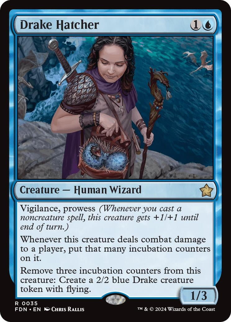 Image for Drake Hatcher (35) (Foundations) - Magic: The Gathering