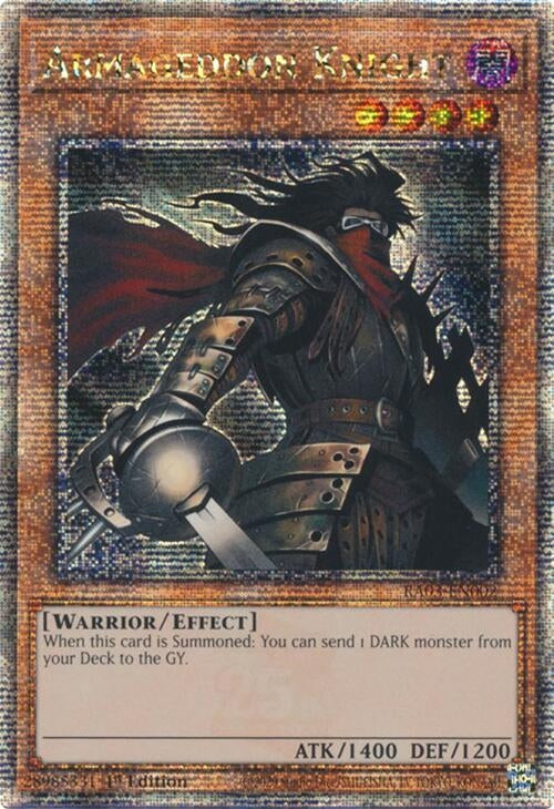 Armageddon Knight (Quarter Century Secret Rare) (RA03-EN002)