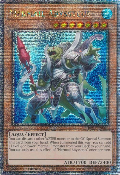 Image for Mermail Abyssteus (Quarter Century Secret Rare) (RA03-EN007) - YuGiOh