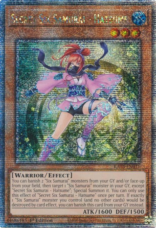Image for Secret Six Samurai - Hatsume (Quarter Century Secret Rare) (RA03-EN016) - YuGiOh