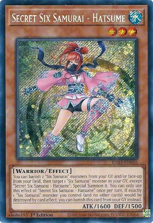 Image for Secret Six Samurai - Hatsume (Secret Rare) (RA03-EN016) - YuGiOh