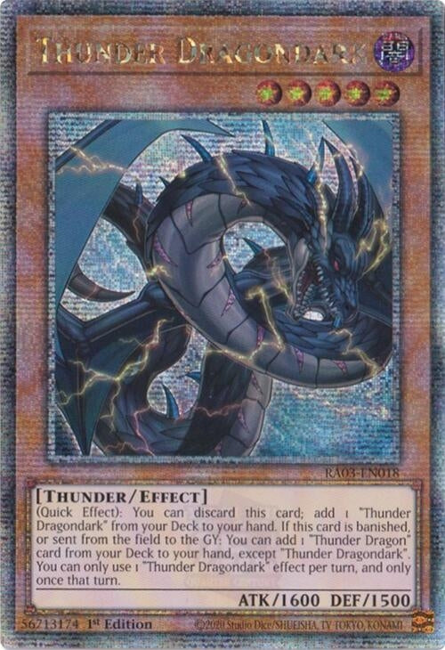 Image for Thunder Dragondark (Quarter Century Secret Rare) (RA03-EN018) - YuGiOh