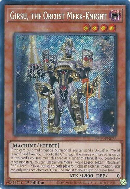 Image for Girsu, the Orcust Mekk-Knight (Secret Rare) (RA03-EN026) - YuGiOh