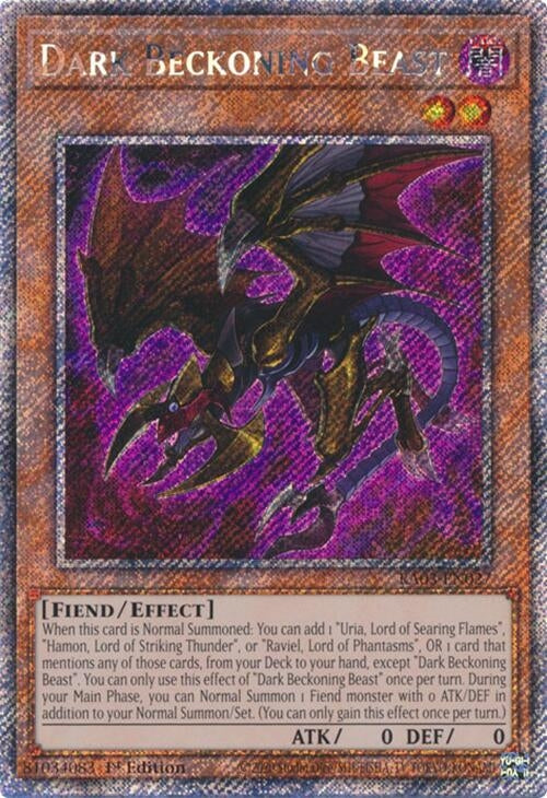 Dark Beckoning Beast (Platinum Secret Rare) (RA03-EN027)