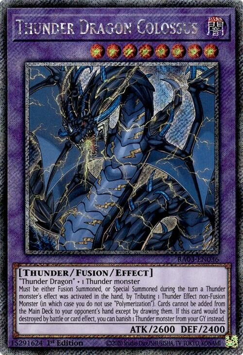 Thunder Dragon Colossus (Platinum Secret Rare) (RA03-EN036)