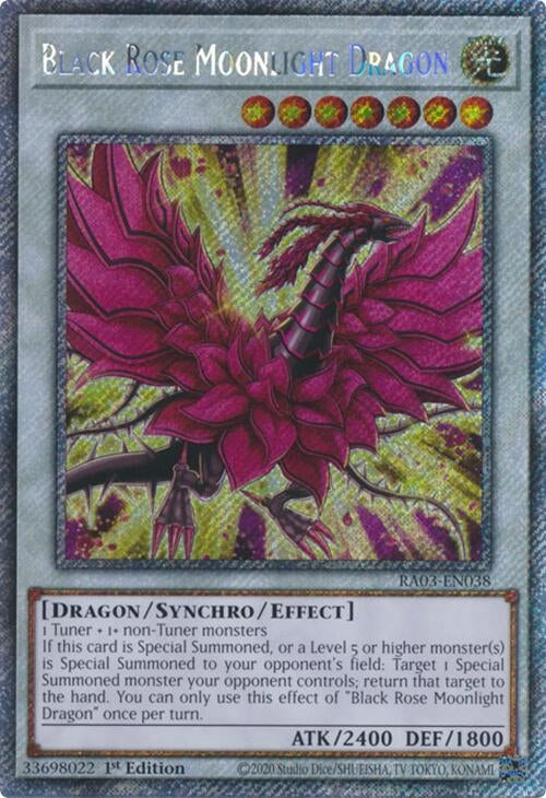 Black Rose Moonlight Dragon (Platinum Secret Rare) (RA03-EN038)