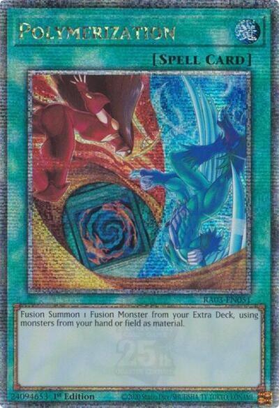 Image for Polymerization (B) (HERO Art) (Quarter Century Secret Rare) (RA03-EN051) - YuGiOh