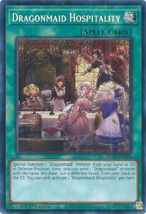 Image for Dragonmaid Hospitality (Secret Rare) (RA03-EN068) - YuGiOh