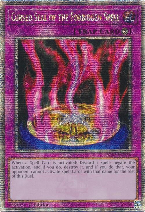 Image for Cursed Seal of the Forbidden Spell (Quarter Century Secret Rare) (RA03-EN076) - YuGiOh