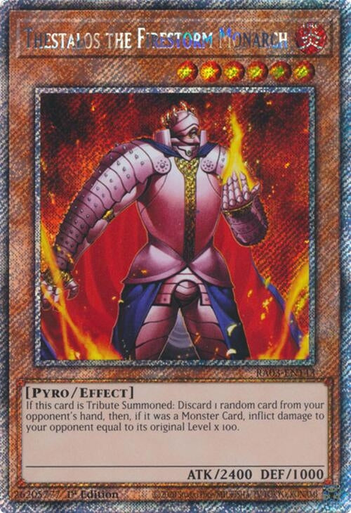 Thestalos the Firestorm Monarch (Platinum Secret Rare) (RA03-EN143)