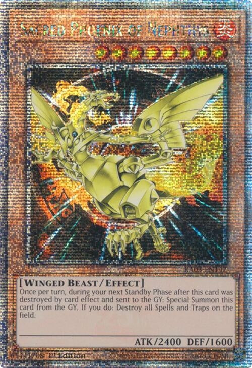 Image for Sacred Phoenix of Nephthys (Quarter Century Secret Rare) (RA03-EN147) - YuGiOh