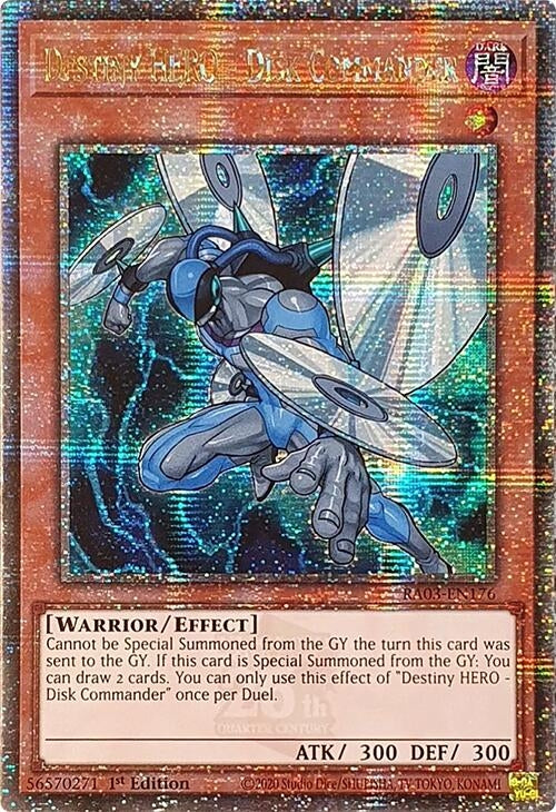 Image for Destiny HERO - Disk Commander (Quarter Century Secret Rare) (RA03-EN176) - YuGiOh