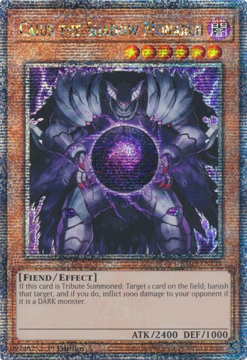 Image for Caius the Shadow Monarch (Quarter Century Secret Rare) (RA03-EN194) - YuGiOh