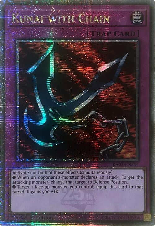 Image for Kunai with Chain (Quarter Century Secret Rare) (RA03-EN204) - YuGiOh