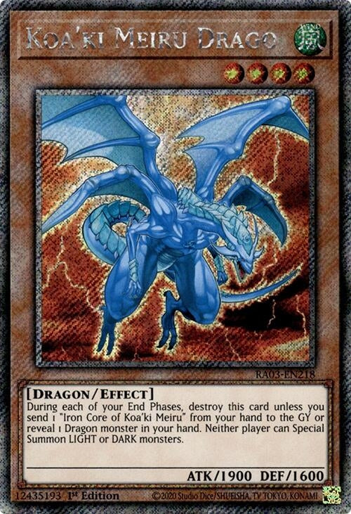 Koa'ki Meiru Drago (Platinum Secret Rare) (RA03-EN218)