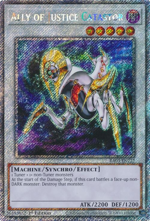Ally of Justice Catastor (Platinum Secret Rare) (RA03-EN222)