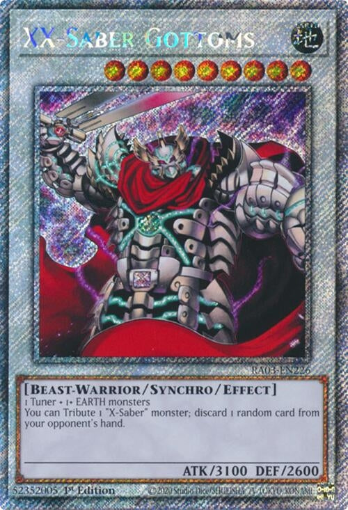 XX-Saber Gottoms (Platinum Secret Rare) (RA03-EN226)