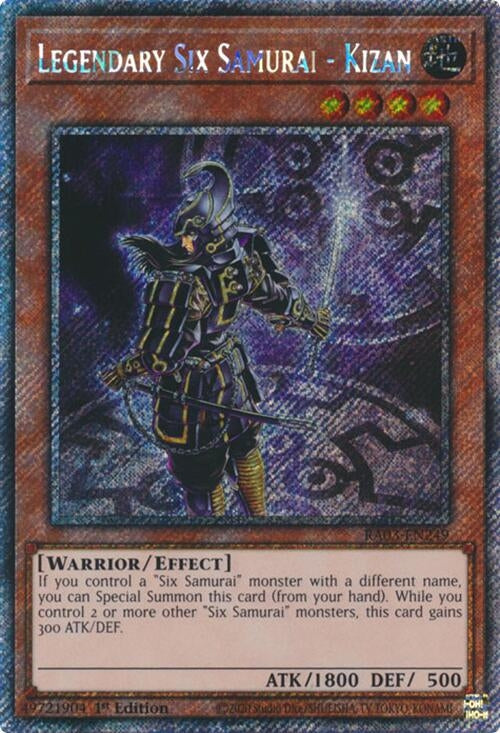 Legendary Six Samurai - Kizan (Platinum Secret Rare) (RA03-EN249)