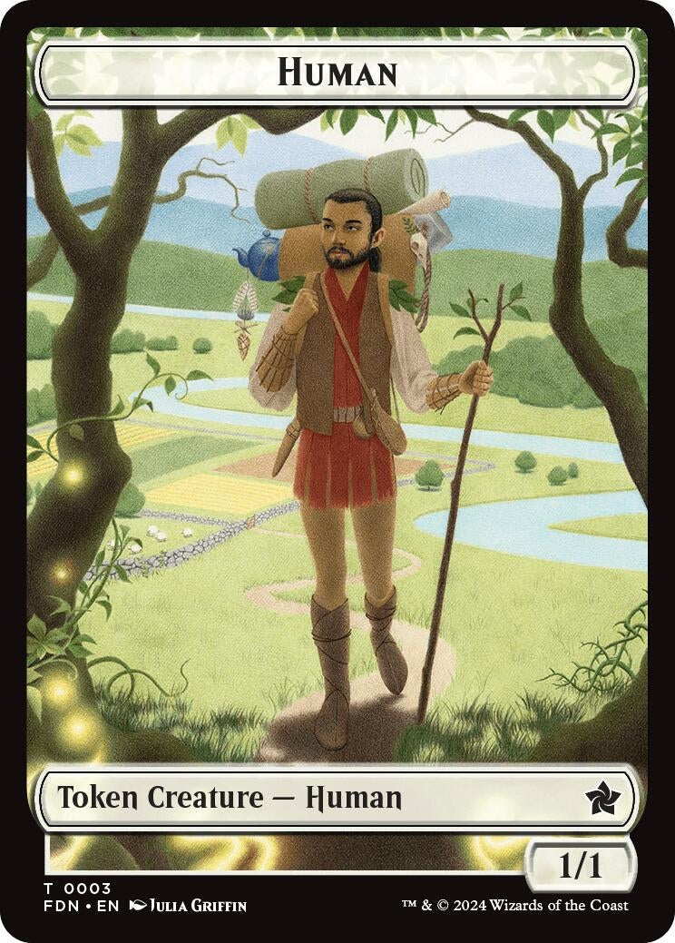 Image for Human // Knight Double-Sided Token (3 // 4) (Foundations) - Magic: The Gathering
