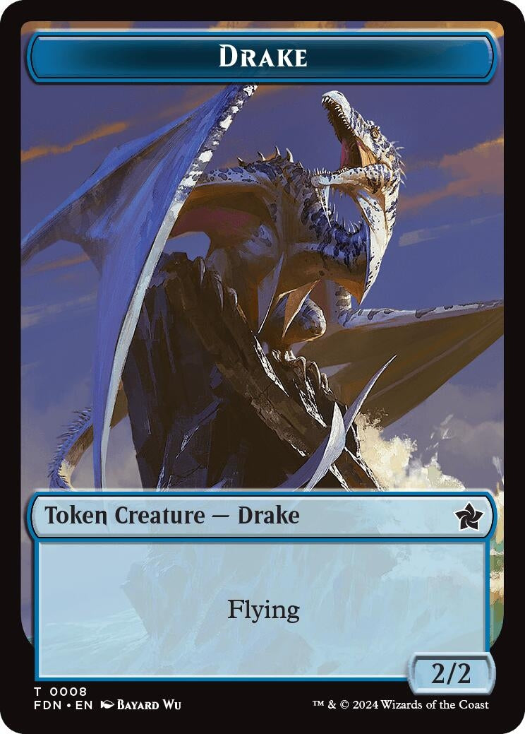 Image for Drake // Goblin Doubled-Sided Token (8 // 18) (Foundations) - Magic: The Gathering