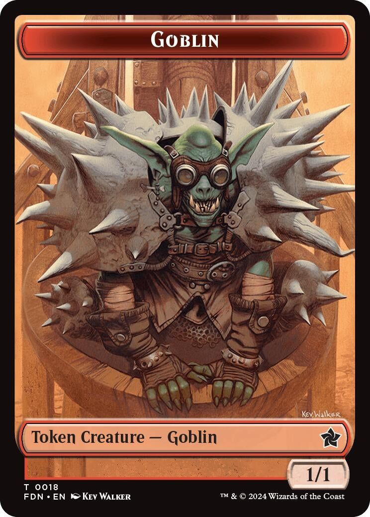 Image for Goblin // Insect Doubled-Sided Token (18 // 21) (Foundations) - Magic: The Gathering