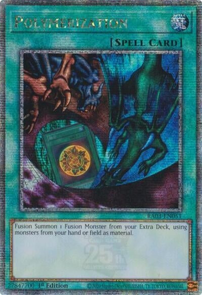 Image for Polymerization (A) (Alternate Art) (Quarter Century Secret Rare) (RA03-EN051) - YuGiOh