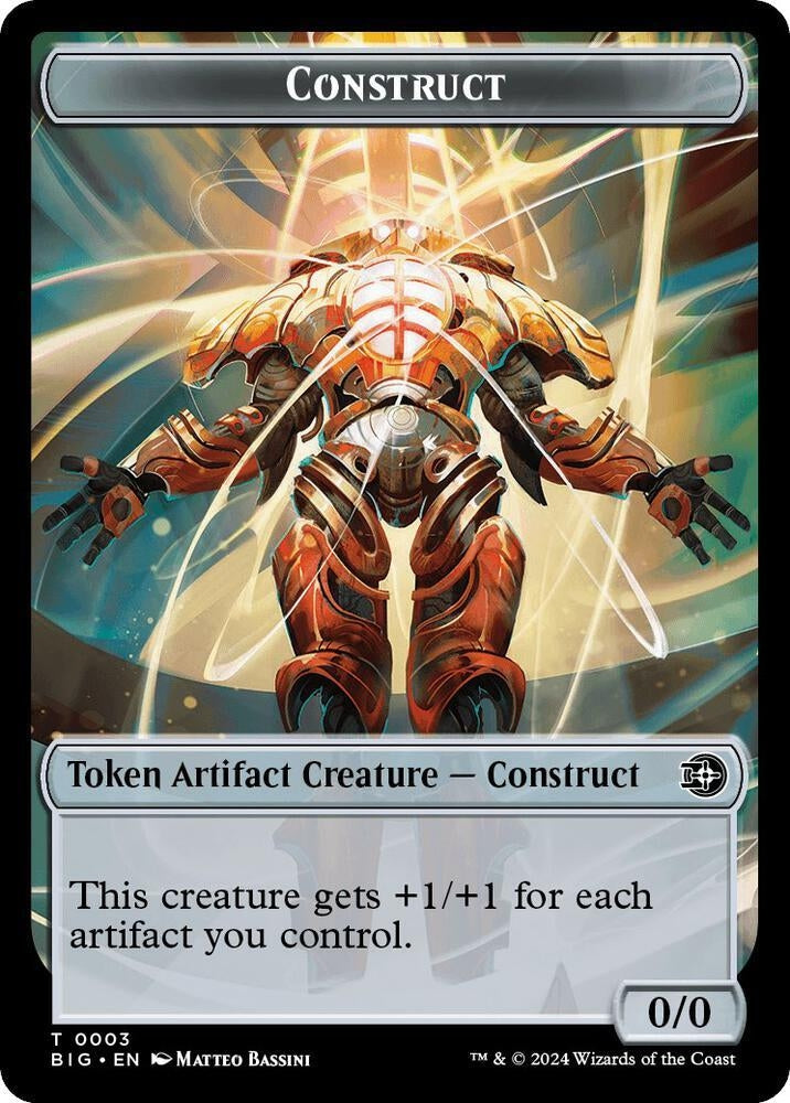 Image for Construct Token // Plot Token Double-Sided Token (3 // 20) (Outlaws of Thunder Junction: The Big Score) - Magic: The Gathering
