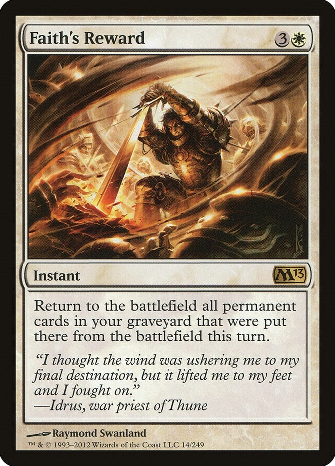 Image for Faith's Reward (14) (Magic 2013 (M13)) - Magic: The Gathering